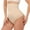 High waisted- Beige, variant on 2 Pieces Women Waist Cincher Girdle Tummy Slimmer Sexy Thong Panty Shapewear Seamless
