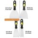 thumbnail image 2 of 4 Pieces Stainless Steel Spatula Set, Coating Knife with Plastic Handle Spatula, Palette Knife Scratches, DIY Spatula, 2 of 5