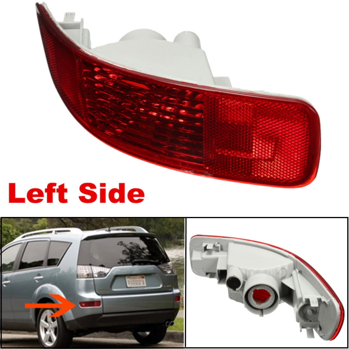 Automotive Left Rear Bumper Fog Lamp Reflector Light for Mitsubishi