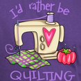 thumbnail image 3 of CafePress - I'd Rather Be Quilting Dark T Shirt - Men's Classic Graphic Cotton T-Shirt, 3 of 4