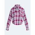 thumbnail image 5 of Scoop Women's and Women's Plus Plaid Bow Shirt, Sizes XS-4X, 5 of 5