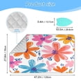 thumbnail image 2 of Ironing Mat Portable Ironing Blanket for Table Top Travel Ironing Pad for Washer Dryer 27.6" x 47.2" Orange and Pink Flower Pattern, 2 of 6