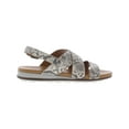 thumbnail image 2 of White Mountain Womens Discover Leather Snake Print Footbed Sandals, 2 of 3