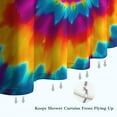 thumbnail image 6 of Colorful Rainbow Tie Dye Spiral Pattern Shower Curtain 72"x84" ,Bathroom Decorative Shower Curtains Set with 12 Hooks,Modern Waterproof Washable Shower Curtain, 6 of 6