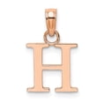 thumbnail image 1 of Diamond2Deal 14K Rose Gold Block Letter H Initial Pendant for Women, 1 of 3