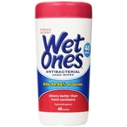 Wet Ones Fresh Scent Anti-Bacterial Wipes 5 Canisters of 48 Wipes Great for spring cleaning, cough and cold season, picnics and back to school