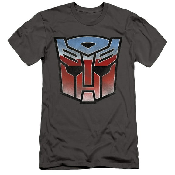 Transformers Vintage Autobot Logo S/S Adult 30/1 T-Shirt Charcoal