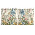 thumbnail image 7 of Yayeee Kitchen Curtains Tier Set of 2 Light Filtering 57"x36" Over Sink Window Panels, Colorful Wildflowers, 7 of 7