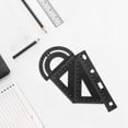 thumbnail image 2 of SHISUYAN 1 Set of 4PCS DIY Metal Ruler Sturdy Office Metal Ruler Ruler Stationery Set Triangular Plate Protractor Testing Ruler for Pupils Students Black, 2 of 9