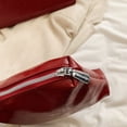 thumbnail image 4 of Bolso Mano Cuero PU Hombro Diseñador Suave Hobo para Mujer () Rojo, 4 of 7