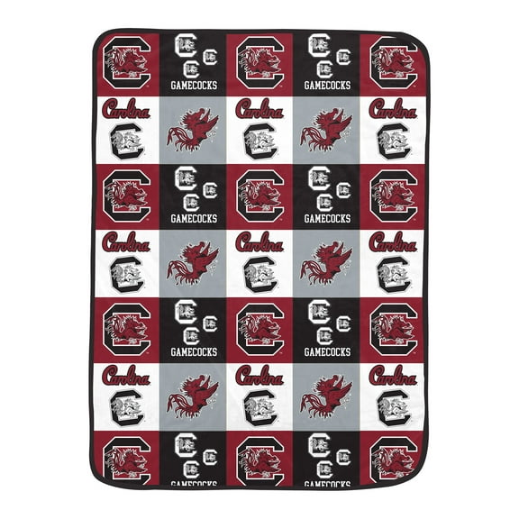 Pegasus South Carolina Gamecocks 66" x 95" Oversized Graphic Grid Ultra Cozy Blanket