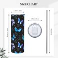 thumbnail image 5 of Butterflies 20oz Stainless Steel Tumbler with Lid & Straw - Double-Walled Insulated Travel Mug for Coffee, Tea, Water, Wine - Perfect Gift for Women, 5 of 6