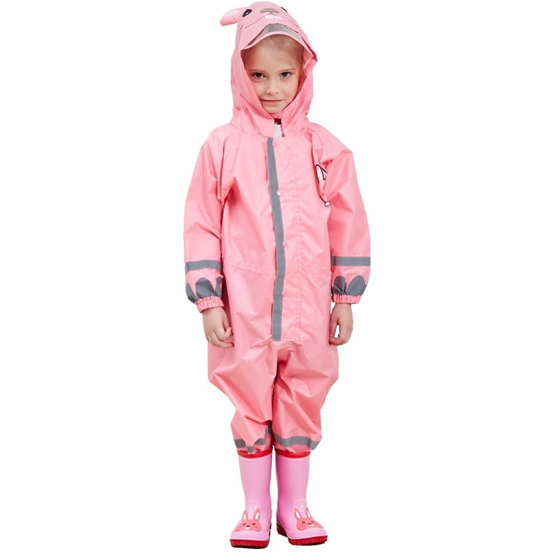 One Piece Rain Suit Kids,Unisex Toddler Waterproof Rainsuit Rain Coat