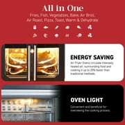 Elite Cuisine French Door 23 L Air Fryer Oven, Black