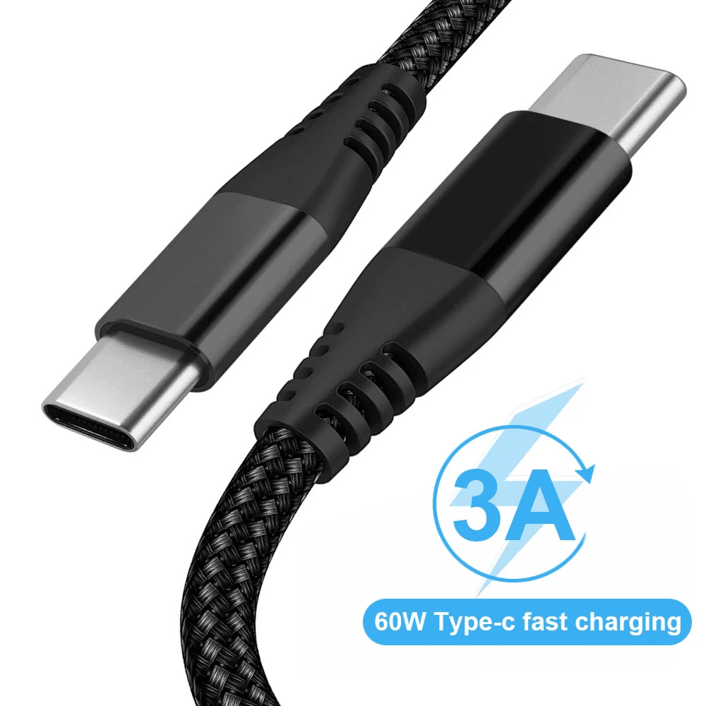 Braided USB C to USB C Cable, [3/6/10 FT] Fast Charging & Data Sync Cord, 60W Nylon USB-C Cable for MacBook Pro, iPad Pro, Samsung Galaxy, Switch, Steam Deck (1/3/10 Pack)