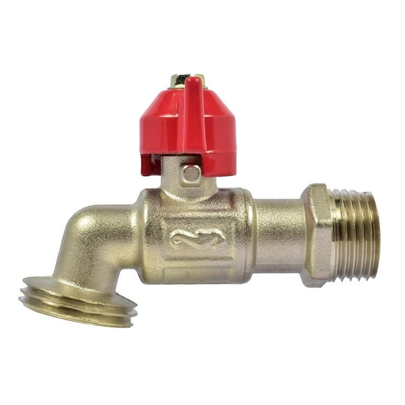 Llave Para Jardin Rugo Latón Plata 1/2" 90 Grados