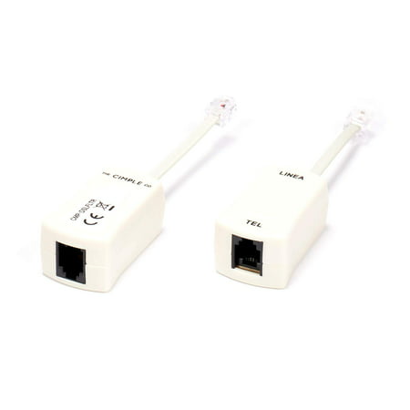 THE CIMPLE CO - 2 Wire, 1 Line DSL Filter - for removing noise and other problems from DSL related phone lines - 2 (Best Phone Wire For Dsl)