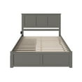 thumbnail image 6 of Madison Platform Bed with Flat Panel Foot Board and 2 Urban Bed Drawers in Gray and Queen, 6 of 10
