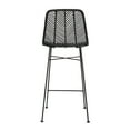 thumbnail image 5 of Bloomingville Chic Rattan Bar Stool with Metal Frame, Black, 5 of 7