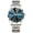 Dual Calendar Blue Dial Two-Tone, variant on Men's Quartz Watch with Dual Calendar, Waterproof and Luminous, Diamond-Cut Design Wristwatch for Men