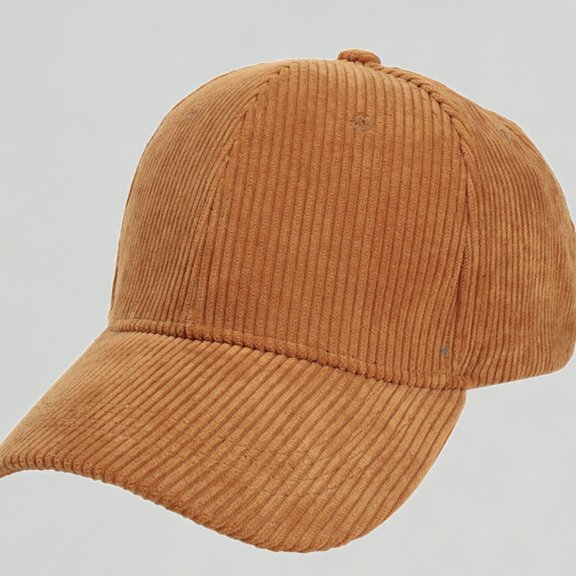 Xijirk Unisex Solid Corduroy Baseball Cap, Adjustable Curved Brim Lightweight Daily Casual Hat