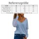 thumbnail image 5 of Tops de mujer, camisas de malla a rayas, camisas casuales con cuello en V, 5 of 5