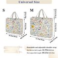 thumbnail image 2 of FORMRS Womens Corduroy Tote Bag Crossbody Shoulder Purse Handbag with Detachable Strap, Watercolor Wildflowers, 2 of 7
