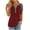 Red, variant on WREESH Women's Color Blocked V-Neck T-Shirt Summer Casual Henley Raglan Sleeve Top Red