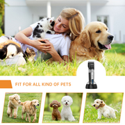 Dog Clippers for Thick Heavy Coats, Low Noise Rechargeable Cordless Pet Shaver with Stainless Steel Blade, Waterproof Dog Grooming Kit for Dogs Pets and Animals, Black