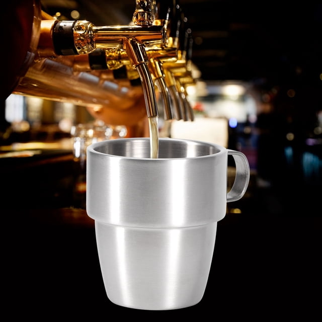 Taza, taza de cerveza de acero inoxidable duradera de 280 ml, rendimiento inigualable