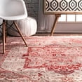thumbnail image 3 of nuLOOM Tapis à Franges Ethel Médaillon, 5' Rond, Rouge, 3 of 4