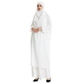thumbnail image 1 of Hauts à Manches Longues pour Femmes Robe Abaya Modeste à Capuche Chauve-Souris Couleur Unie 2 Couleurs, 1 of 9