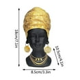 thumbnail image 4 of CoudarTitie Modern Owl and African Woman Resin Figurine Tabletop Ornament Creative Animal and Human Sculpture for Living Room Office Cabinet Decor Nightstand Entrance Shelf Home Centerpiece, 4 of 8