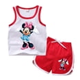thumbnail image 1 of Summer Kids Girls Boys Clothings Minnie Mickey Mouse 100%Cotton Baby Sports Sets Boy Girl Tee+ Shorts Clothes Set Toddler Suits8T Gao Jinjia LED, 1 of 2