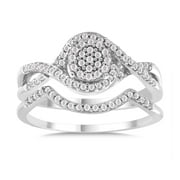 Forever Bride 1/3 Cttw Diamond Bridal Set in Sterling Silver
