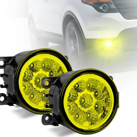 NSDXCT Pair 55W LED Bumper Driving Lamp Fog Light For Nissan Frontier 05-19 Yellow Lens