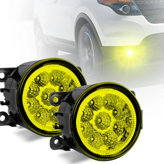 NSDXCT Pair 55W LED Bumper Driving Lamp Fog Light For Nissan Frontier 05-19 Yellow Lens