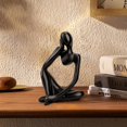 thumbnail image 4 of Thinker Statue 3PCS, Sculpture Decorative Figures, Thinker Statue, Sculpture Abstract Art, Aesthetic Ornaments for Home, Resin Statue for Decoration Room, Bathroom, Office, Desk-Gold, 4 of 6