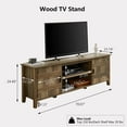 thumbnail image 5 of Setawix 70 Inches Farmhouse TV Stand for TV up to 80 Inches TV Entertainment Center with Storage Cabinet Rustic Wooden TV Console Table for Living Room, Bedroom and Office (Oak), 5 of 7