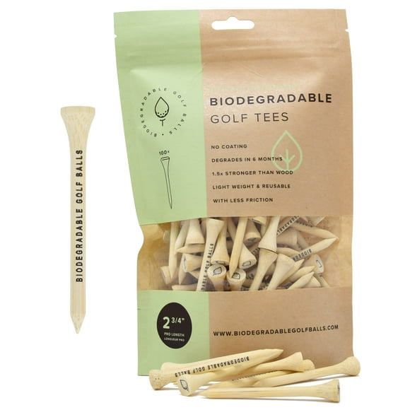 Biodegradable Golf Tees - 100 Pack - 2¾"