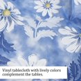 thumbnail image 4 of EIGTHTAIL Nappe de Maison en Vinyle Ronde 59” Dia Motif de Fleurs Rouges Imperméable, 4 of 7