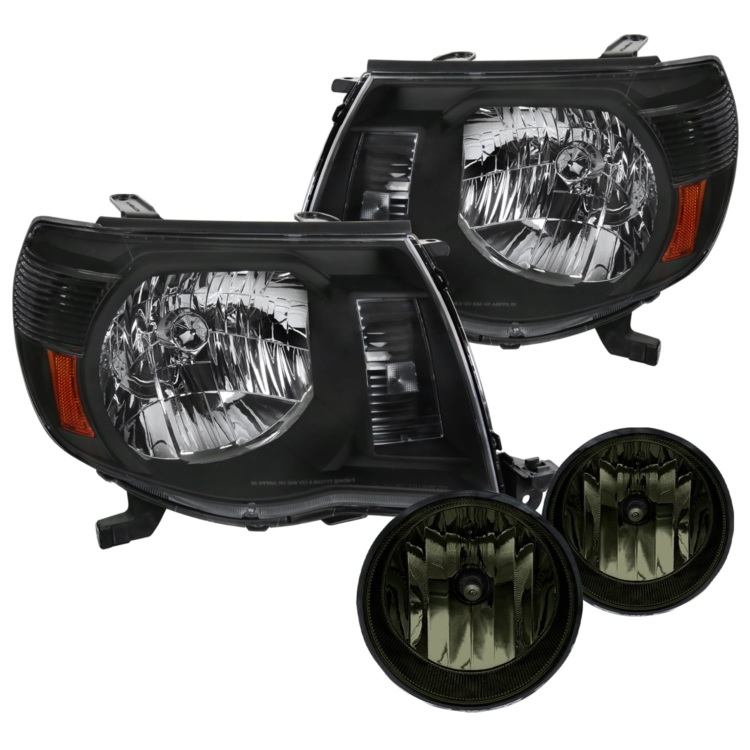 Spec-D Tuning for Tacoma Pre Runner X Runner, Black Headlights, Smoked ...