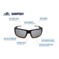 thumbnail image 2 of Bullhead Safety Gafas de seguridad Sawfish con lentes antivaho y resistentes a los arañazos Gafas protectoras de policarbonato con protección contra la luz UV Lentes de espejo plateadas y marco de tor, 2 of 6