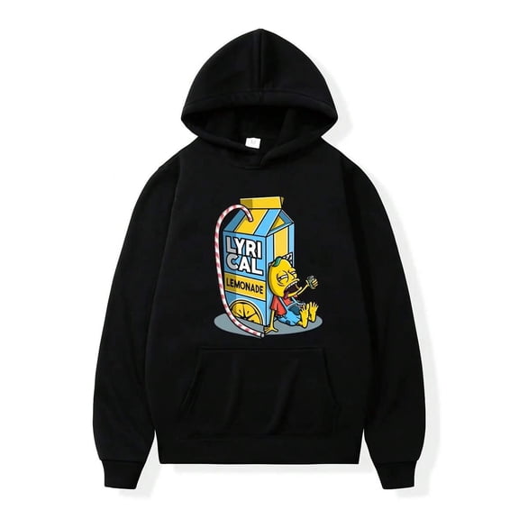 Men's Black Hoodie - Loose Fit Pullover Sweatshirt With Hood, Machine Washable Casual Casual Attire For Spring/Fall Seasons, Comfortable Streetwear Outfit