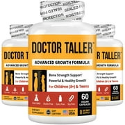 Doctor Taller by NuBest, Support Healthy Growth for Children (8+) and Teens, Premium Growth Supplement, Help Children and Teens Grow, 60 Vegan Capsules (Pack of 3)