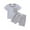 Gray, variant on ZACPNCV Toddler Baby Boy Summer Outfit Short Sleeve Letter Print T Shirt Top and Casual Shorts Set Cute Infant Newborn Clothes Olive Green 1-1.5 Years