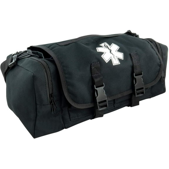 LINE2design First Aid Bag - Medical Supplies Trauma First Responder Bag, Black, 1 Pack