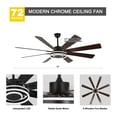 thumbnail image 3 of Chords Attic 72" Reversible 8-Blade Ceiling Fan with LED Lights, Remote 3-Color, 6-Speed and Timer, 3 of 11