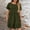 Army Green plus size boho summer dress a1, variant on Uscallm Women's Plus Size Mini Boho Dress Round Neck Short Sleeve Smocked Elastic Waist Flowy A-Line Swing Casual Travel Summer Dresses, Mint Green 2XL
