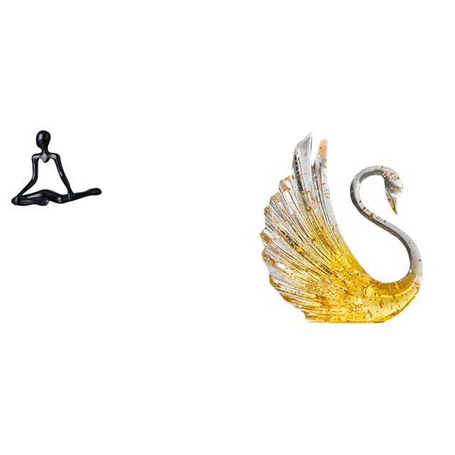 Estatua de cisne pensador abstracto creativo, figura única de resina, escultura de ganso, adorno de escritorio para entrada, dormitorio, sala de estar